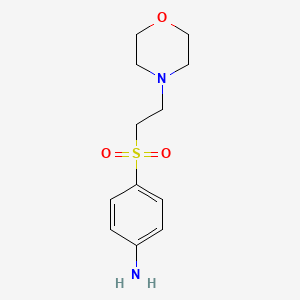 molecular formula C12H18N2O3S B1525081 4-[2-(Morpholin-4-yl)ethanesulfonyl]aniline CAS No. 359010-58-5