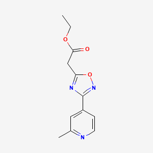 molecular formula C12H13N3O3 B15250812 Ethyl 2-(3-(2-methylpyridin-4-yl)-1,2,4-oxadiazol-5-yl)acetate CAS No. 2061979-89-1