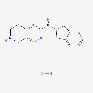 molecular formula C16H19ClN4 B15250833 N-(2,3-Dihydro-1H-inden-2-yl)-5,6,7,8-tetrahydropyrido[4,3-d]pyrimidin-2-amine hydrochloride CAS No. 2007916-90-5
