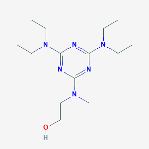 molecular formula C14H28N6O B15250846 2-((4,6-Bis(diethylamino)-1,3,5-triazin-2-yl)(methyl)amino)ethanol CAS No. 52298-70-1