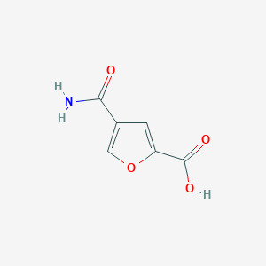 molecular formula C6H5NO4 B1525085 4-Carbamoylfuran-2-carboxylic acid CAS No. 1315367-95-3