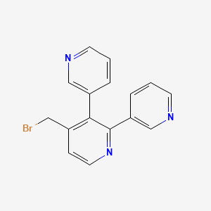 molecular formula C16H12BrN3 B15250879 4-(bromomethyl)-2,3-dipyridin-3-ylpyridine 
