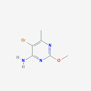 molecular formula C6H8BrN3O B15250945 5-Bromo-2-methoxy-6-methylpyrimidin-4-amine 