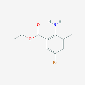 molecular formula C10H12BrNO2 B1525095 Ethyl 2-amino-5-bromo-3-methylbenzoate CAS No. 1032668-56-6