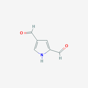 molecular formula C6H5NO2 B15250959 1H-Pyrrole-2,4-dicarbaldehyde 