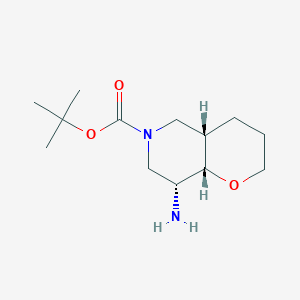 molecular formula C13H24N2O3 B15250990 tert-butyl (4aS,8R,8aS)-8-amino-2,3,4,4a,5,7,8,8a-octahydropyrano[3,2-c]pyridine-6-carboxylate 