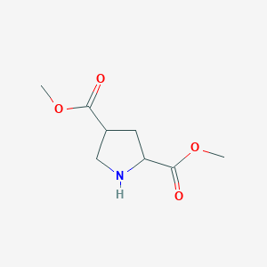 molecular formula C8H13NO4 B15251011 Dimethyl pyrrolidine-2,4-dicarboxylate 