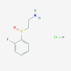molecular formula C8H11ClFNOS B1525102 2-(2-Fluorobenzenesulfinyl)ethan-1-amine hydrochloride CAS No. 1306606-41-6