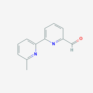molecular formula C12H10N2O B15251041 6'-Methyl-[2,2'-bipyridine]-6-carbaldehyde CAS No. 211382-46-6