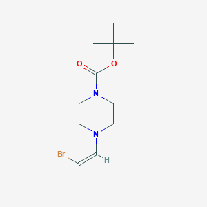 molecular formula C12H21BrN2O2 B15251078 tert-Butyl 4-(2-bromoprop-1-en-1-yl)piperazine-1-carboxylate 