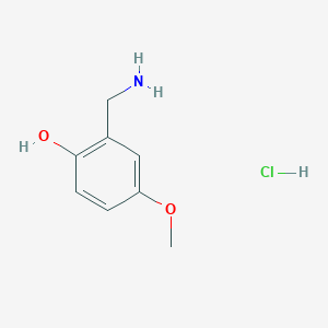 molecular formula C8H12ClNO2 B1525109 2-(氨甲基)-4-甲氧基苯酚盐酸盐 CAS No. 1081777-51-6