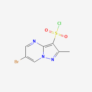 molecular formula C7H5BrClN3O2S B1525112 6-溴-2-甲基吡唑并[1,5-a]嘧啶-3-磺酰氯 CAS No. 1306606-65-4