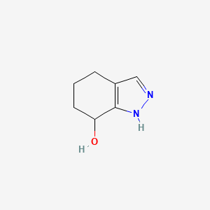 molecular formula C7H10N2O B1525113 4,5,6,7-四氢-2H-吲唑-7-醇 CAS No. 1306606-66-5