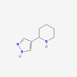 molecular formula C8H13N3 B1525116 2-(1H-吡唑-4-基)哌啶 CAS No. 1306606-12-1