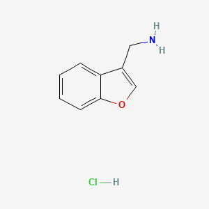 molecular formula C9H10ClNO B1525117 1-Benzofuran-3-ylmethanamine hydrochloride CAS No. 1306606-28-9
