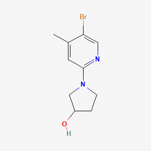 molecular formula C10H13BrN2O B1525119 1-(5-溴-4-甲基吡啶-2-基)吡咯烷-3-醇 CAS No. 1220028-92-1