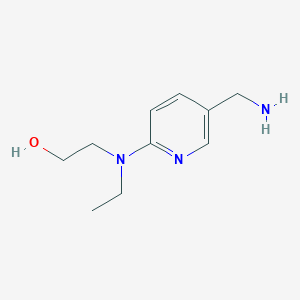 molecular formula C10H17N3O B1525121 2-[[5-(Aminomethyl)-2-pyridinyl](ethyl)amino]-1-ethanol CAS No. 1183030-95-6