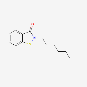 molecular formula C14H19NOS B15251221 2-Heptyl-1,2-benzothiazol-3(2H)-one CAS No. 141426-20-2