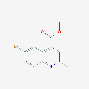 molecular formula C12H10BrNO2 B1525125 6-溴-2-甲基喹啉-4-甲酸甲酯 CAS No. 786659-09-4