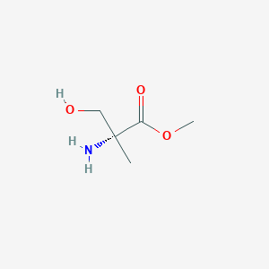 molecular formula C5H11NO3 B15251266 methyl (2R)-2-amino-3-hydroxy-2-methylpropanoate 