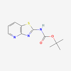 molecular formula C11H13N3O2S B15251271 tert-Butyl thiazolo[4,5-b]pyridin-2-ylcarbamate 