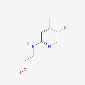 molecular formula C8H11BrN2O B1525128 2-((5-Bromo-4-methylpyridin-2-yl)amino)ethanol CAS No. 1219982-86-1