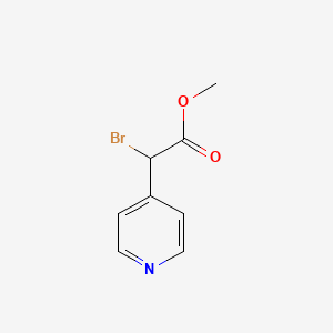 molecular formula C8H8BrNO2 B15251330 Methyl 2-bromo-2-(pyridin-4-yl)acetate 