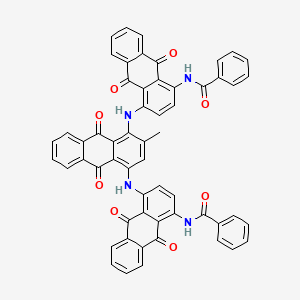 molecular formula C57H34N4O8 B15251343 Benzamide, N,N'-[(9,10-dihydro-2-methyl-9,10-dioxo-1,4-anthracenediyl)bis[imino(9,10-dihydro-9,10-dioxo-4,1-anthracenediyl)]]bis- CAS No. 70210-16-1