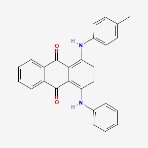 molecular formula C27H20N2O2 B15251377 1-((4-Methylphenyl)amino)-4-(phenylamino)anthraquinone CAS No. 28141-00-6