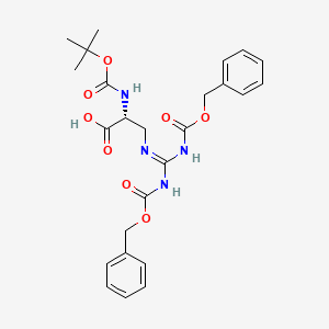 molecular formula C25H30N4O8 B15251383 Boc-D-Alg(Z)2-OH 