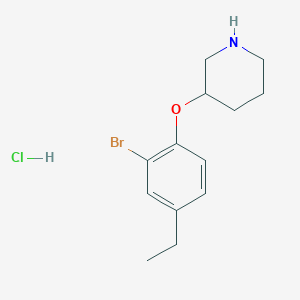 3-(2-Bromo-4-ethylphenoxy)piperidine hydrochloride