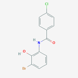 molecular formula C13H9BrClNO2 B15251400 N-(3-Bromo-2-hydroxyphenyl)-4-chlorobenzamide 