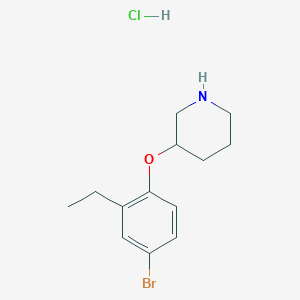 molecular formula C13H19BrClNO B1525142 3-(4-溴-2-乙基苯氧基)哌啶盐酸盐 CAS No. 1220035-19-7