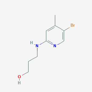 molecular formula C9H13BrN2O B1525145 3-[(5-溴-4-甲基-2-吡啶基)氨基]-1-丙醇 CAS No. 1220019-47-5