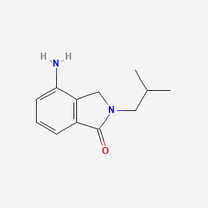molecular formula C12H16N2O B15251459 4-Amino-2-(2-methylpropyl)-2,3-dihydro-1H-isoindol-1-one 