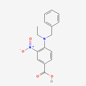 molecular formula C16H16N2O4 B1525148 4-[Benzyl(ethyl)amino]-3-nitrobenzoic acid CAS No. 420116-63-8