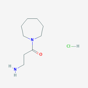 molecular formula C9H19ClN2O B1525150 盐酸 3-氨基-1-(1-氮杂环戊基)-1-丙酮 CAS No. 1220039-01-9