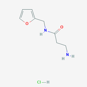molecular formula C8H13ClN2O2 B1525151 3-Amino-N-(2-furylmethyl)propanamide hydrochloride CAS No. 1220035-20-0