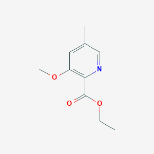 molecular formula C10H13NO3 B15251518 Ethyl 3-methoxy-5-methylpicolinate 