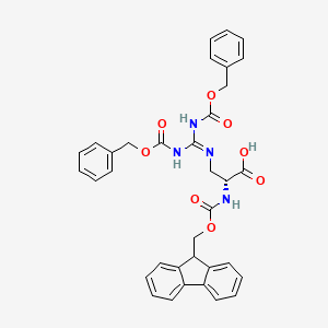 molecular formula C35H32N4O8 B15251533 Fmoc-D-Alg(Z)2-OH 