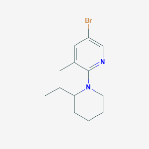 molecular formula C13H19BrN2 B1525155 5-Bromo-2-(2-ethyl-1-piperidinyl)-3-methylpyridine CAS No. 1220017-15-1