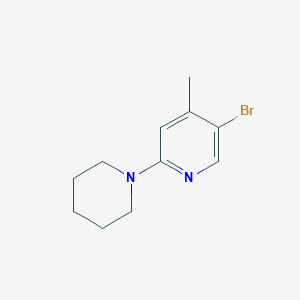 molecular formula C11H15BrN2 B1525157 5-Bromo-4-methyl-2-(1-piperidinyl)pyridine CAS No. 1219960-78-7