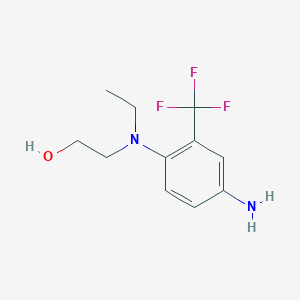 molecular formula C11H15F3N2O B1525159 2-[4-Amino(ethyl)-2-(trifluoromethyl)anilino]-1-ethanol CAS No. 1184010-61-4