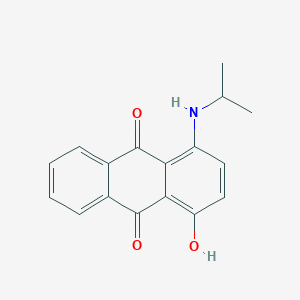 molecular formula C17H15NO3 B15251608 1-Hydroxy-4-[(propan-2-yl)amino]anthracene-9,10-dione CAS No. 28842-48-0