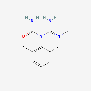 molecular formula C11H16N4O B15251610 Urea,N-(2,6-dimethylphenyl)-N-[imino(methylamino)methyl]- 