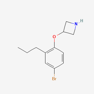 molecular formula C12H16BrNO B1525167 3-(4-Bromo-2-propylphenoxy)azetidine CAS No. 1220027-80-4