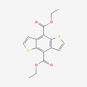 molecular formula C16H14O4S2 B15251676 diethyl thieno[2,3-f][1]benzothiole-4,8-dicarboxylate 