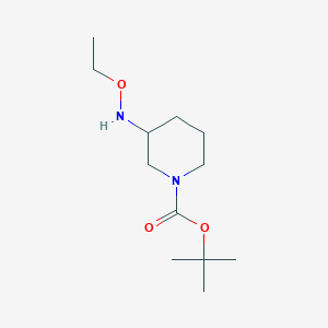 molecular formula C12H24N2O3 B15251681 Tert-butyl 3-(ethoxyamino)piperidine-1-carboxylate 