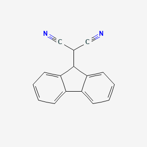 molecular formula C16H10N2 B15251686 Fluorene-9-malononitrile CAS No. 6235-14-9