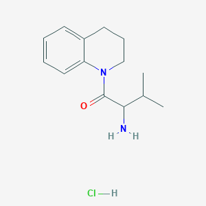 molecular formula C14H21ClN2O B1525172 2-Amino-1-[3,4-dihydro-1(2H)-quinolinyl]-3-methyl-1-butanone hydrochloride CAS No. 1246172-76-8